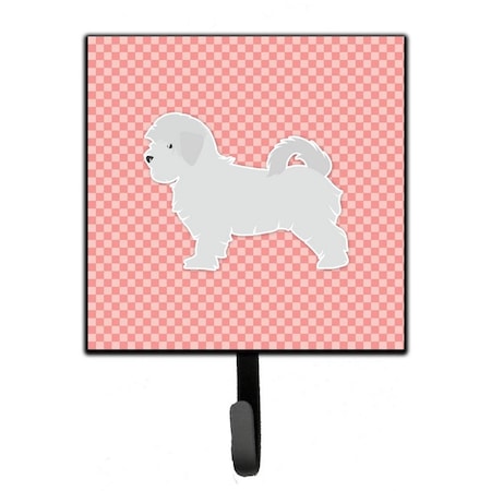 Jensendistributionservices Maltese Checkerboard Pink Leash or Key Holder MI1709926